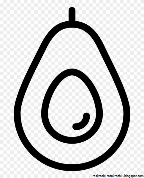 Раскраска авокадо