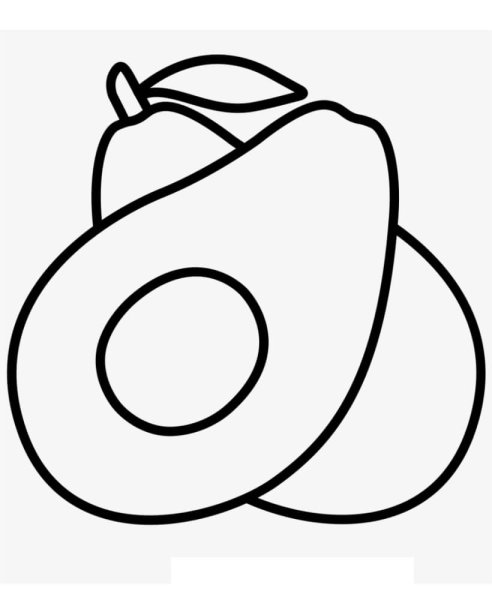 Маленькие раскраски авокадо