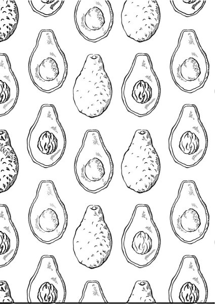 Раскраска авокадо