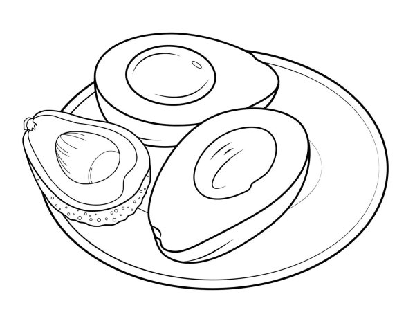 Раскраска авокадо