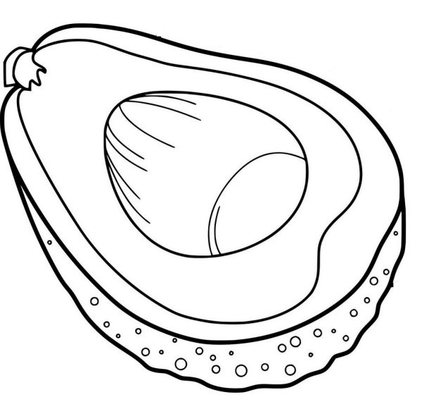 Картинки авокадо раскраска