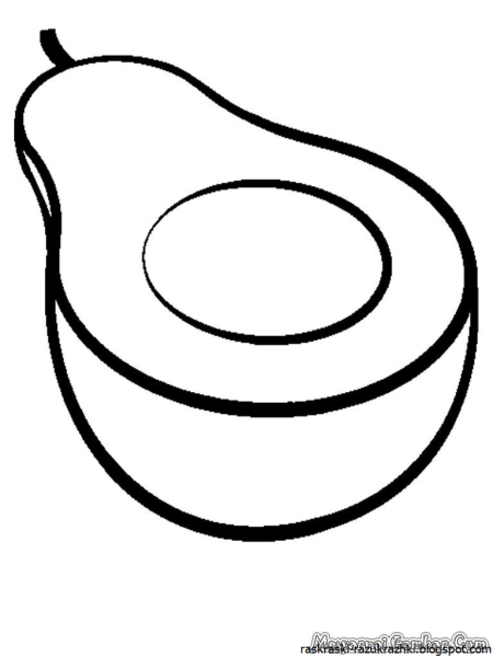 Авокадо раскраска для детей