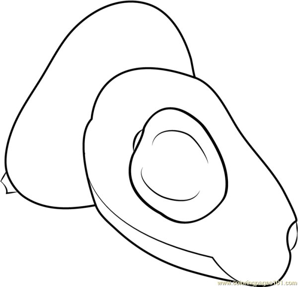 Раскраска авокадо