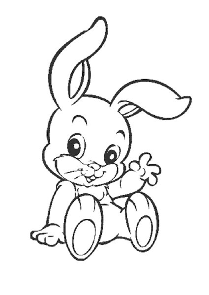 Кролик раскраска для детей