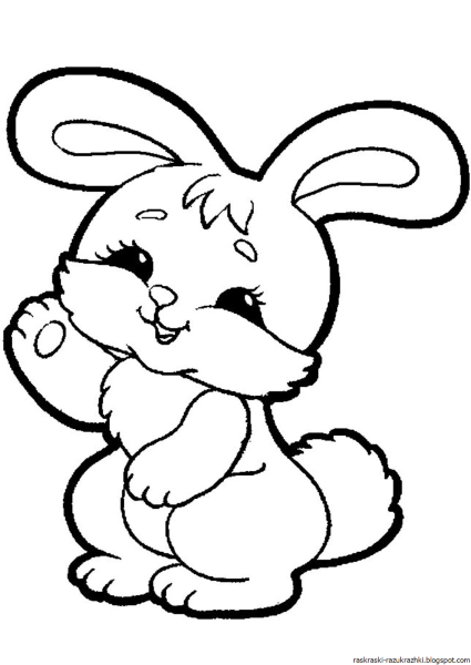 Раскраска кролик