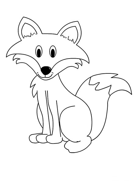 Раскраска лиса
