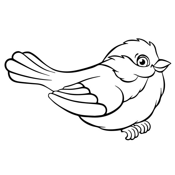 Крупный Воробей раскраска