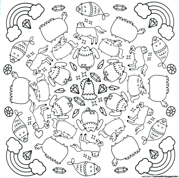 Наклейки раскраски для девочек