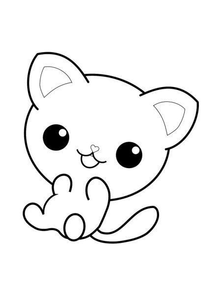 Раскраска маленькие котята