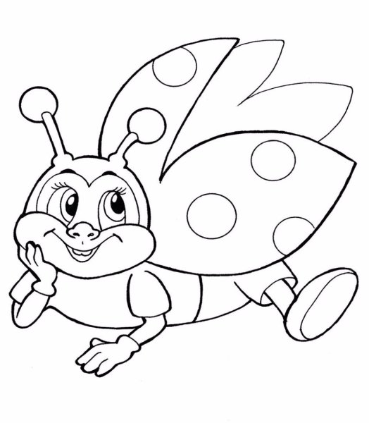 Раскраска Божья коровк