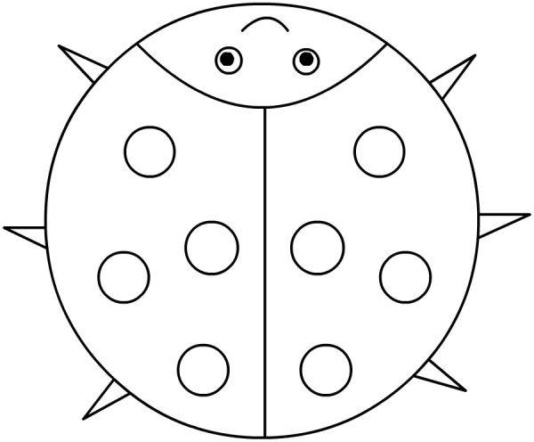 Божья коровка раскраска