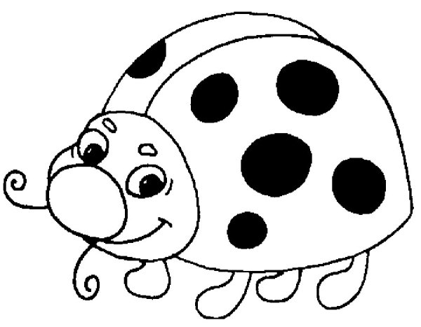 Божья коровка раскраска для малышей