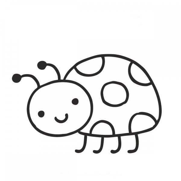 Божья коровка раскраска для малышей