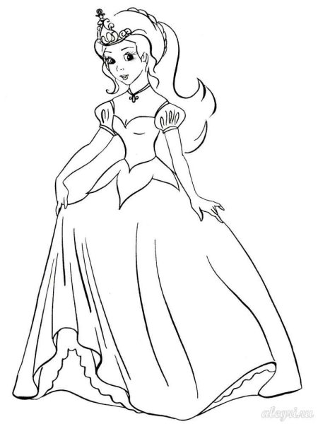 Разукрашка принцессы Дисней
