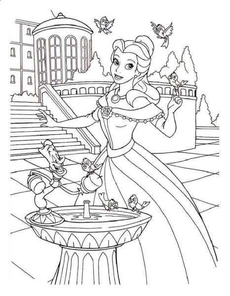 Принцесса. Раскраска