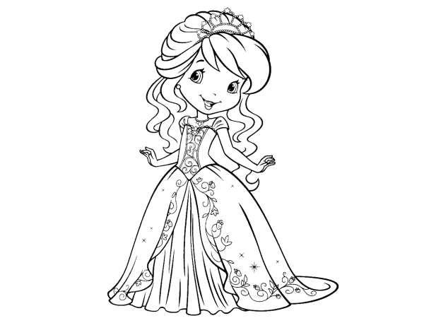 Раскраски Шарлотта Земляничка принцессы