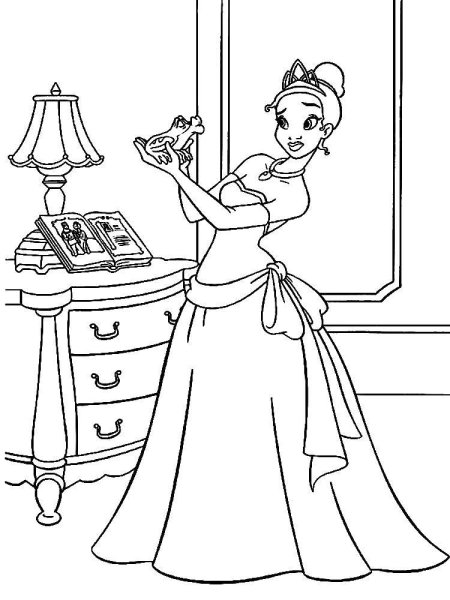 Принцесса. Раскраска