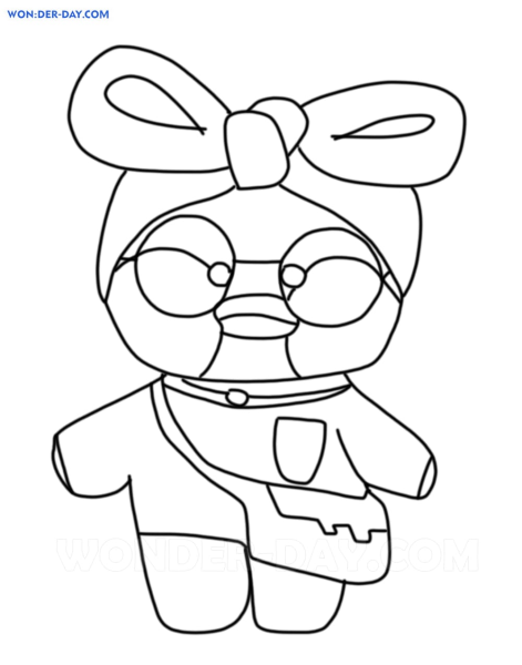 Рисунок утки лалафанфан для срисовки