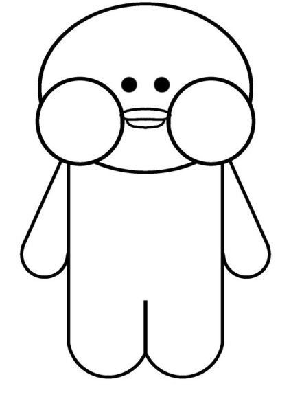 Уточка лалафан раскраска