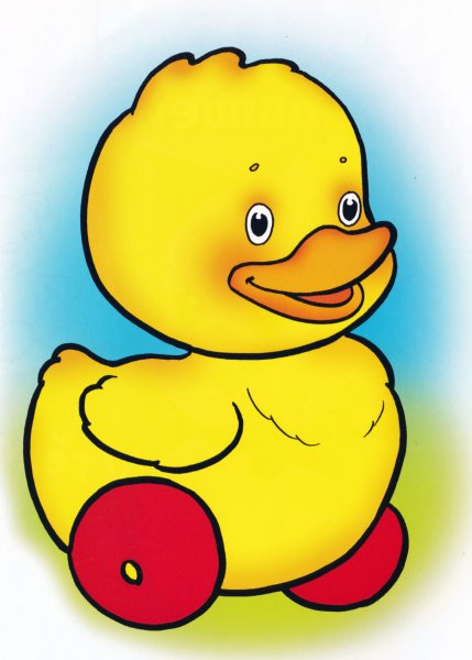 Уточка раскраска для малышей