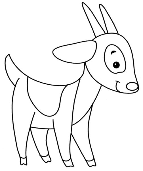 Козленок раскраска