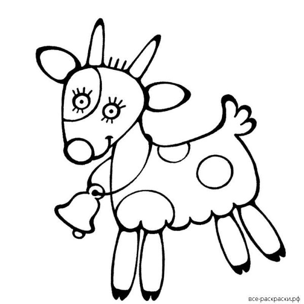 Ягненок раскраска