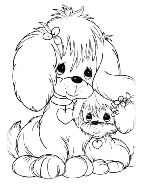 Щенок. Раскраска