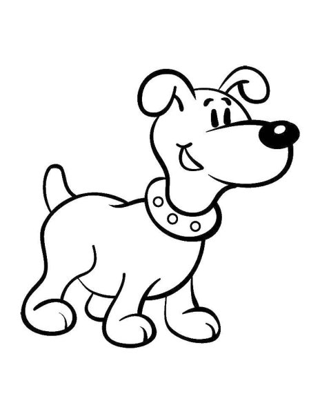 Щенок раскраска для детей