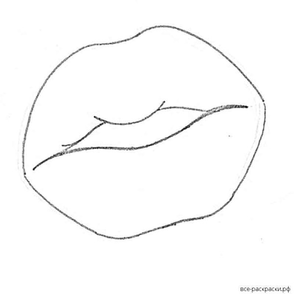 Контур губ раскраска
