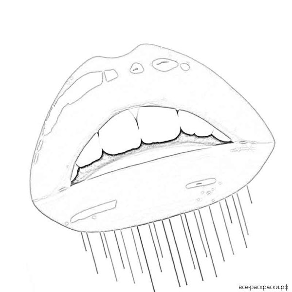Губы раскраска
