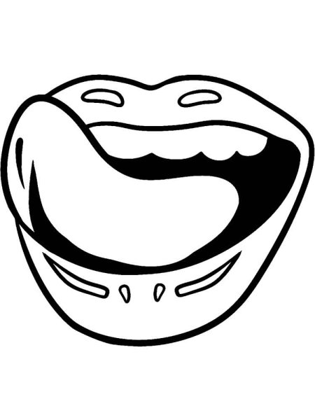 Губы раскраска для детей