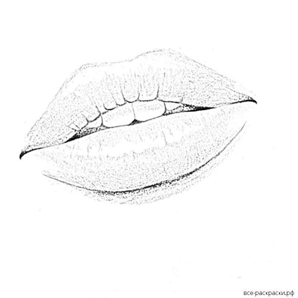 Губы трафарет