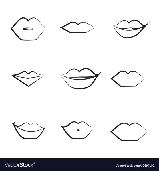 Губы черно белые