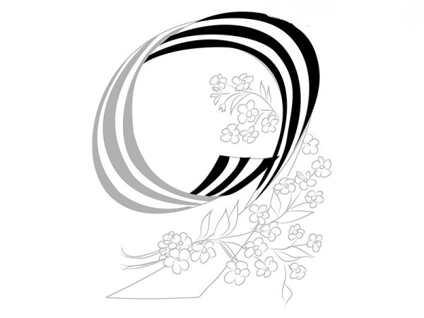 Георгиевская лента черно белая