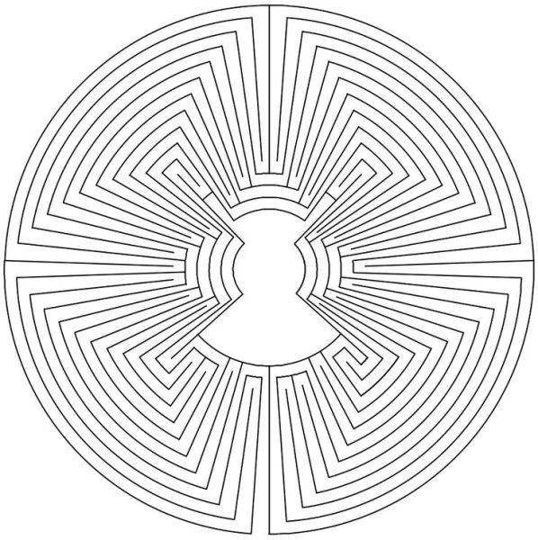 Раскраска спираль Пейтон