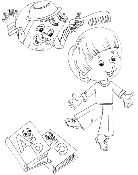 Раскраски Мойдодыр Чуковского для детей