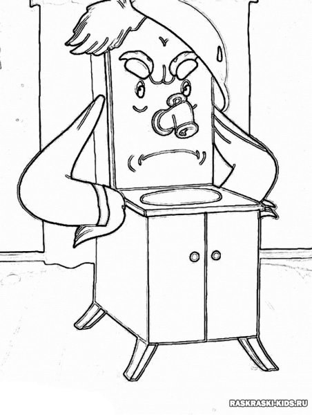 Корней Чуковский Мойдодыр раскраска