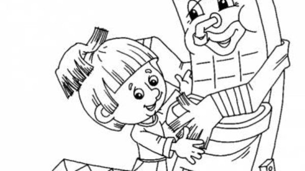 Раскраски Мойдодыр Чуковского для детей