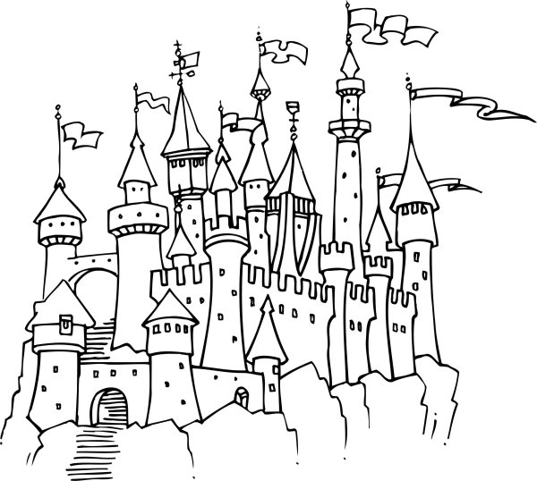 Раскраска замок