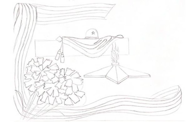 Рисунок на 23 февраля карандашом