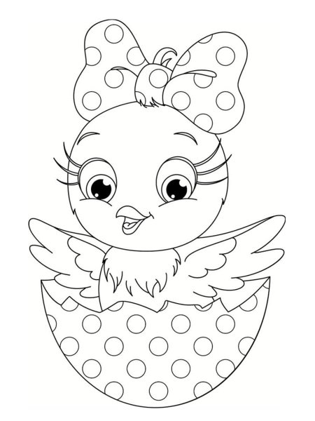 Цыпленок раскраска для детей