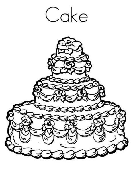 Раскраски для девочек тортики