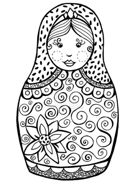 Матрешка для раскрашивания