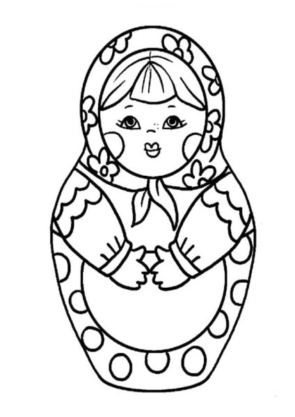 Полхов-Майданская Матрешка раскраска