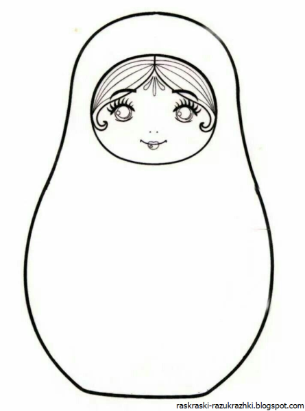 Раскраска Матрешка