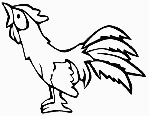 Петушок. Раскраска