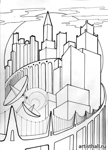 Эскиз города будущего