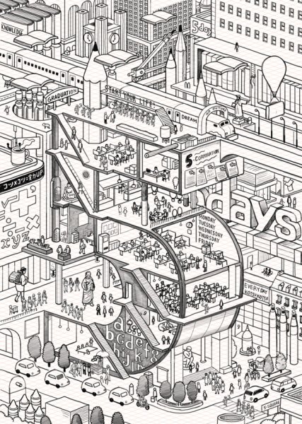 Город будущего разукрашка