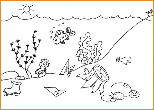 Раскраски на тему вода