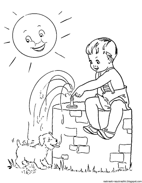 Раскраски лето для мальчиков